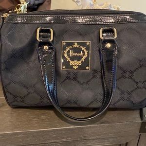 Harrod's black handbag. Never been used.